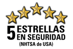 5 estrellas en seguridad (NHTSA de USA)